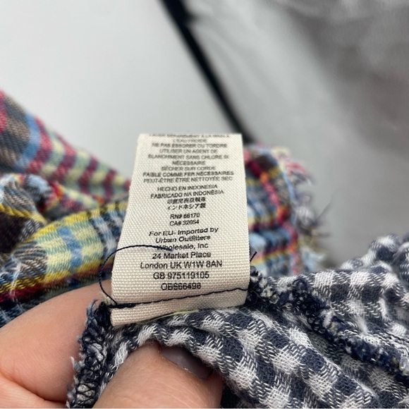 Free People come On Over Plaid Top Oversized XS - Picture 8 of 8